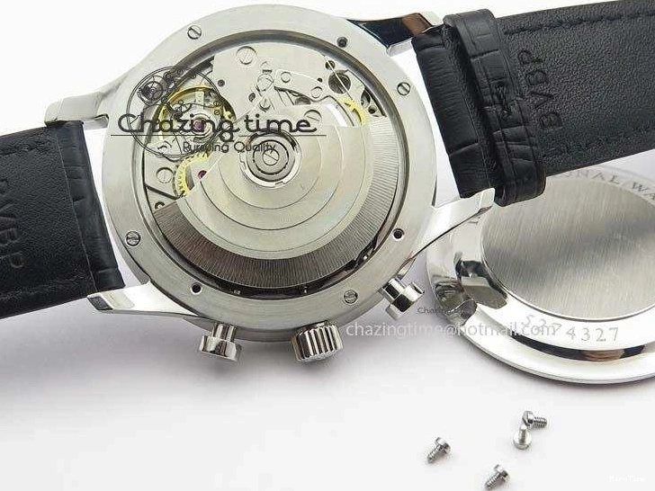 MIROTIME 0512 Modern Portuguese IW371404 ZF V3 1:1 Best Edition SS Black Dial On Black Leather Strap A 7267